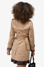 Burberry London Beige Canvas 'Kensington' Trench Coat with Belt Size 4 US