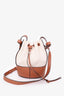 Loewe Beige/Tan Canvas/Leather Small 'Balloon' Drawstring Bucket Bag