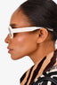 Maison Margiela x Gentle Monster White Round Frame Acrylic Sunglasses