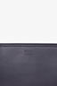 Fendi Black Calfskin Crystal  Embroidery Karlito Zip Pouch