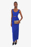 Miss Geisha Blue Cut-out Sleeveless Midi Dress Size 34