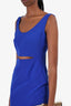 Miss Geisha Blue Cut-out Sleeveless Midi Dress Size 34