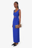 Miss Geisha Blue Cut-out Sleeveless Midi Dress Size 34