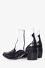 Alexa Chung Black/White Leather Western Boots Size 37