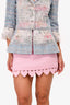 Mach & Mach Pink Love Heart Hem Mini Skirt Est. Size S