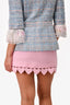 Mach & Mach Pink Love Heart Hem Mini Skirt Est. Size S