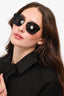 Miu Miu Black/Gold Sunglasses (As Is)