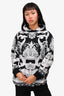 Versace Black/White Graphic Printed Hoodie Size 14A