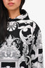 Versace Black/White Graphic Printed Hoodie Size 14A