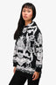 Versace Black/White Graphic Printed Hoodie Size 14A