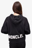 Moncler Black Maglia Girocollo Logo Printed Hoodie Size S