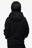 Burberry Black/White Logo Patched Hoodie Size XS