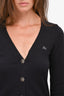 Burberry Blue Label Black Button-Up Cardigan Size 38