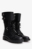 Christian Dior Black Leather D-Trap Laser Cutout Boots Size 40