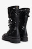 Christian Dior Black Leather D-Trap Laser Cutout Boots Size 40