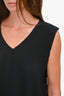 Homme Plisse Issey Miyake Black Pleated V-Neck Top Size 3