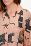 Acne Studio Brown/Black Graphic Printed Button-Up Shirt Size 34