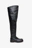 Bottega Veneta Black Leather Thigh High Boots Size 40