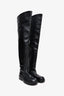 Bottega Veneta Black Leather Thigh High Boots Size 40