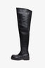 Bottega Veneta Black Leather Thigh High Boots Size 40