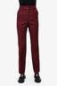 Peter Do Burgundy Straight Legged Pants Est Size S (Altered)