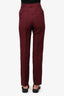 Peter Do Burgundy Straight Legged Pants Est Size S (Altered)