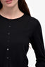 Max Mara Black Silk/Cashmere Button Down Cardigan Size M