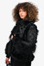 Christian Dior 2006 Runway by John Galliano Black Yak/Shearling Jacket Size 4 US