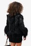 Christian Dior 2006 Runway by John Galliano Black Yak/Shearling Jacket Size 4 US