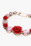 Prada Pink/Red Rose Crystal Bracelet