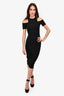 Victoria Beckham Black Cut-Out Midi Dress Size 4