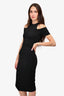 Victoria Beckham Black Cut-Out Midi Dress Size 4