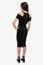 Victoria Beckham Black Cut-Out Midi Dress Size 4