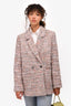 Anine Bing Pink Tweed Blazer Jacket Size M