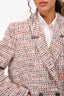 Anine Bing Pink Tweed Blazer Jacket Size M