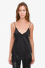 Max Mara Leisure Black Silk Sheer Detail Sleeveless Top Size M