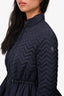 Moncler Navy Peplum Down Jacket Size 2