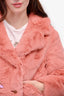 Burberry London Pink 'Teddy Bear' Hooded Coat Size 4