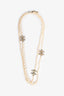 Pre-Loved Chanel™ 2014 Faux Pearl Double Wrap CC Necklace