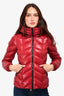 Moncler Red Puff Jacket Size 0