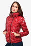 Moncler Red Puff Jacket Size 0