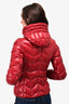 Moncler Red Puff Jacket Size 0