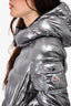 Moncler Silver Down Puff Jacket Size 2