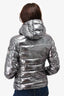 Moncler Silver Down Puff Jacket Size 2