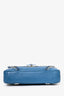 Prada Blue Saffiano Leather Stud/Diamante Embellished Flap Bag