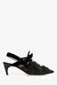 Christian Dior Black Sequin Velvet Slingback Heels Size 36.5