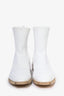 Fendi White Patent Square Toe Boots Size 37