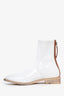 Fendi White Patent Square Toe Boots Size 37