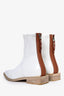 Fendi White Patent Square Toe Boots Size 37