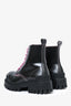 Balenciaga Black/Pink Leather 'Strike' Combat Boots Size 36